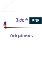 Chapitre N 4 Calcul Capacite Memoires