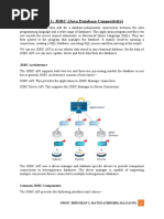 Unit 1: JDBC (Java Database Connectivity)