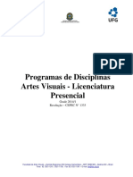 Programas de Disciplinas AV Licenciatura Presencial - Grade 2013 - Arquivo Único