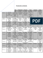 Production Schedule