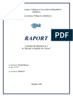 Raport: Ministerul Educaţiei, Culturii Și Cercetării Al Republicii Moldova Universitatea Tehnică A Moldovei