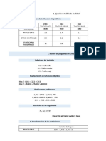 Análisis de dualidad de un problema de programación lineal con tres variables de decisión