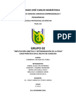 Imputación Objetiva y Determinación de La Pena Caso Practio Delito Cohecho