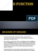 Demand Function PDF Economics
