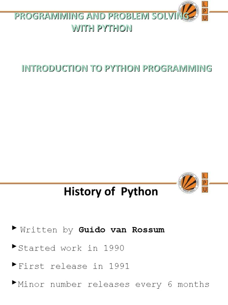 Programming and Problem Solving With Python | PDF | Python (Programming ...