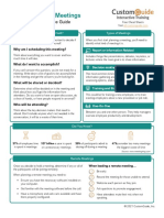 Managing Meetings Quick Reference