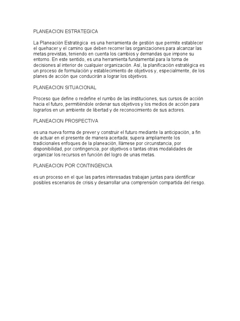 Estrategias de Planeación Organizacional | PDF | Crecimiento personal y ...