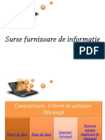 4. Surse Furnizoare de Informatii