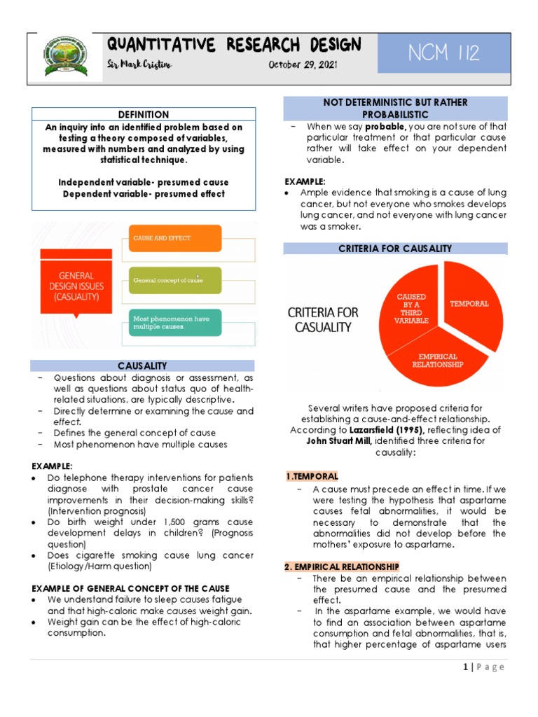 Quantitative Research Design Sircristino | PDF | Survey Methodology ...