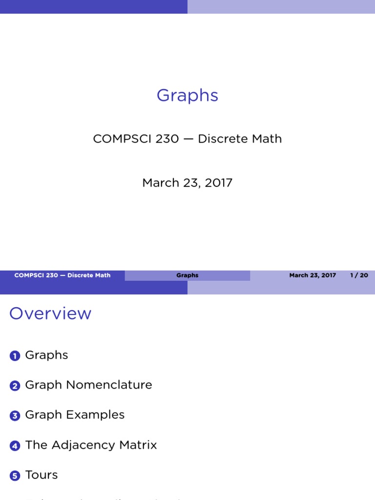 Graphs: COMPSCI 230 - Discrete Math | Descargar gratis PDF ...