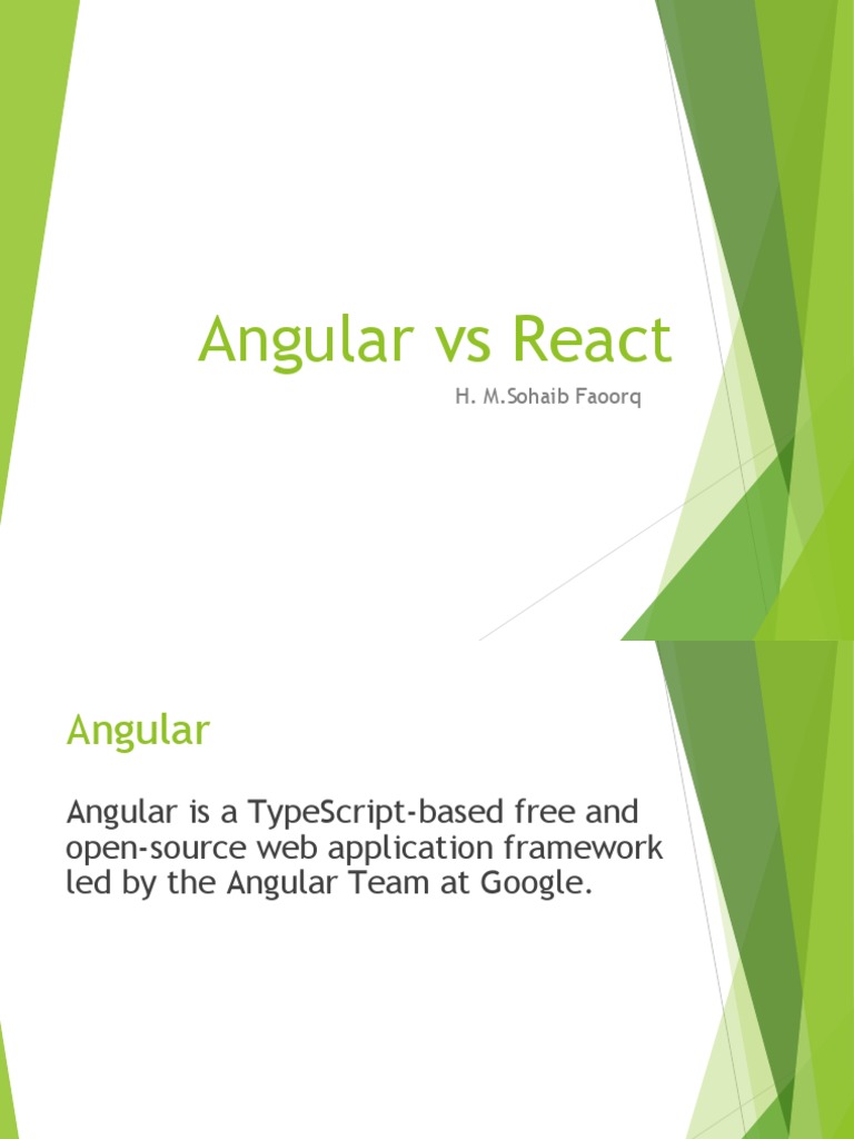 Angular Vs React: H. M.Sohaib Faoorq | PDF | Information Technology ...