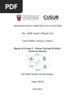 Reporte de Lectura 9 – Sistema Nacional de Salud y Niveles de Atención