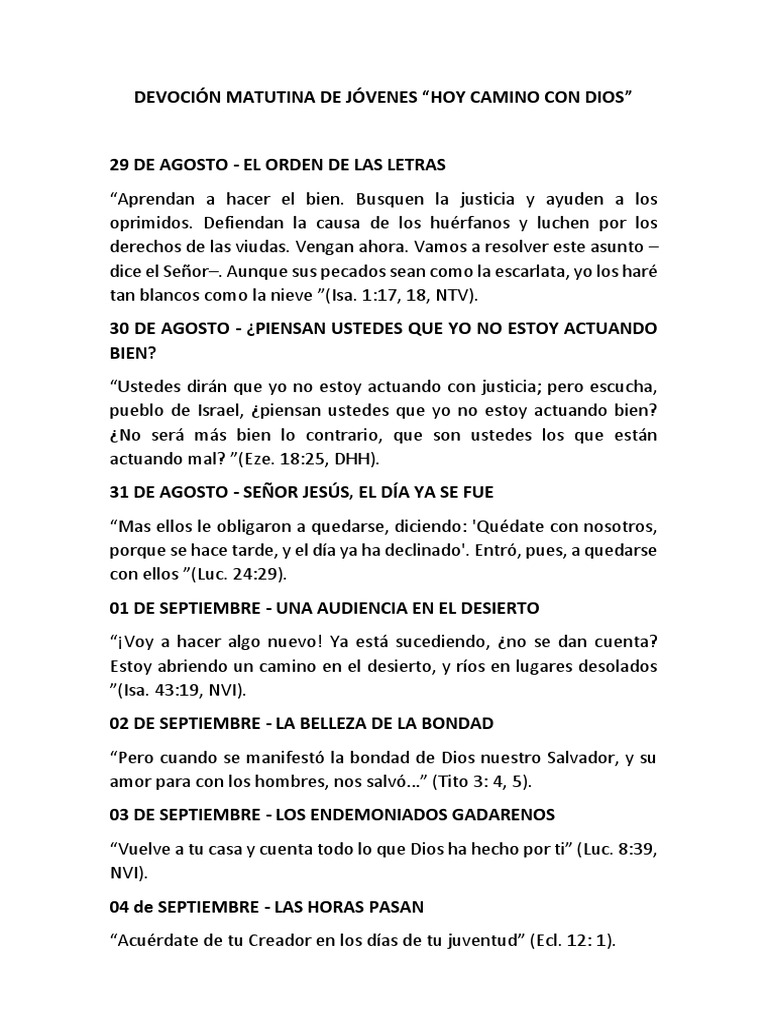 Matutina de Jóvenes PDF