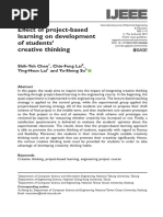 Effect of Project-Based Learning On Development of Students' Creative Thinking