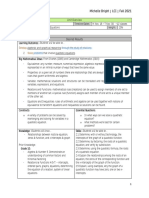 Quadratic Equations Unit Plan 2021