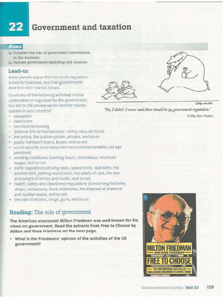 Unit 22 - Government and Taxation | PDF