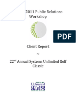 Spring 2011 Public Relations Workshop: 22 Annual Systems Unlimited Golf Classic