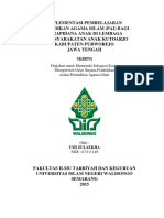 Implementasi Pembelajaran Pendidikan Agama Islam (Pai) Bagi Narapidana Anak Di Lembaga Pemasyarakatan Anak Kutoarjo Kabupaten Purworejo Jawa Tengah