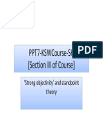 Ppt7 Kswcourse SH (Section Iii of Course) : Strong Objectivity' and Standpoint Theory
