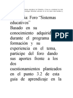 Evidencias Foro Educativos