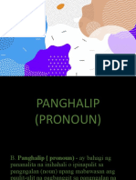 (Pronoun) Panghalip