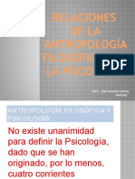 Relaciones de La Antropología Filosófica Con La Psicología