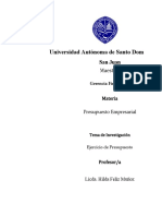 Ejercicio de Presupuesto Ruben Ogando