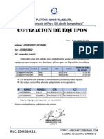 Cotizacion de Equipos - Consorcio Locumba