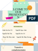 Welcome To OUR Presentatio N