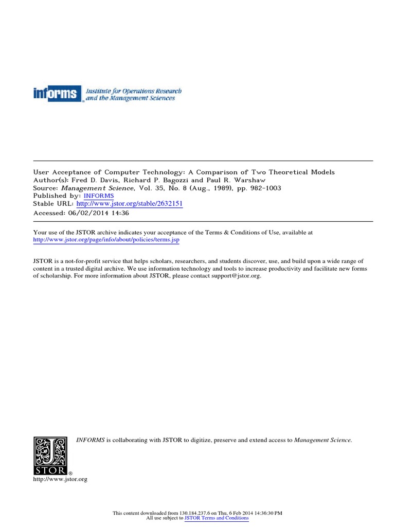 Davis | PDF | Attitude (Psychology) | Psychology