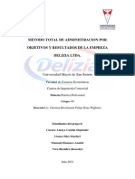 Metodo Total de Administracion Por Objetivos y Resultados Grupo 8-Delizia