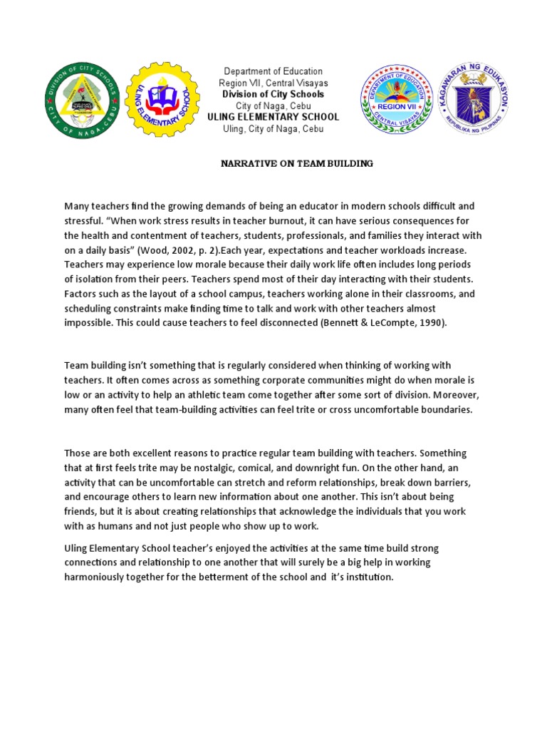 Team Building Strategies for Teachers | PDF