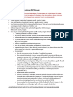 Guidelines For The International OSP Manual