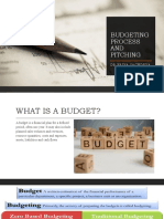 Budgeting Process and Pitching Ppt-Module-1,2