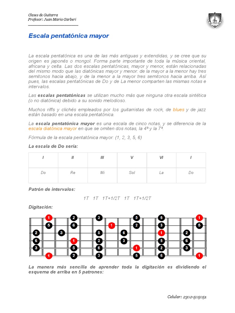 Escalas y Acordes en Guitarra | PDF | Escala (música) | Acorde (Música)