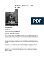 Massera, José Luis — Homenaje a Lenin (Conferencia, 1985)