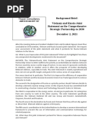 Thayer Vietnam and Russia Joint Statement On The Comprehensive Strategic Partnership To 2030