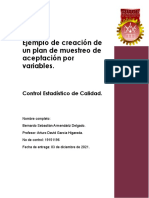P2. Ejemplo de Creación de Un Plan de Muestreo de Aceptación Por Variables - Armendariz - Delgado - Bernardo - Sebastian