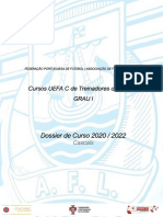 Regulamento de Curso Uefa C-Grau I de Treinadores de Futebol (2020-2022) Cascais