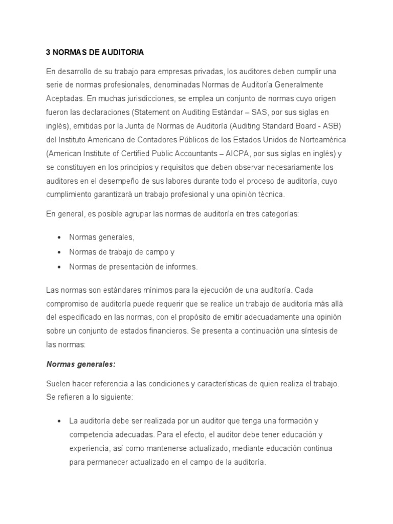 Normas y Retos en Auditoría Empresarial | PDF | Auditoría | Contralor