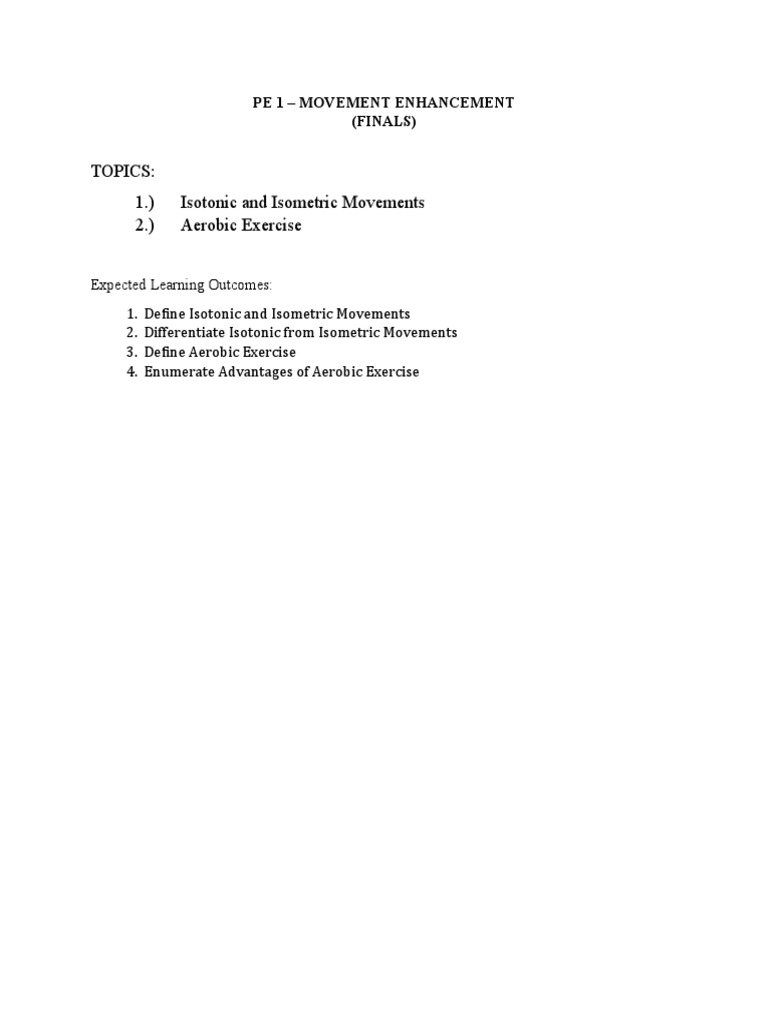 PE 1 Module For Finals | PDF | Weight Training | Strength Training