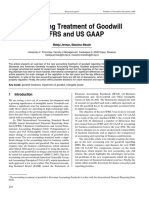 Accounting Treatment of Goodwill in IFRS and US GAAP Compared