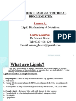 Lecture 3 Lipid Biochemistry and Nutrition