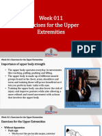 W11 PPT Presentation Exercises For The Upper Extremities