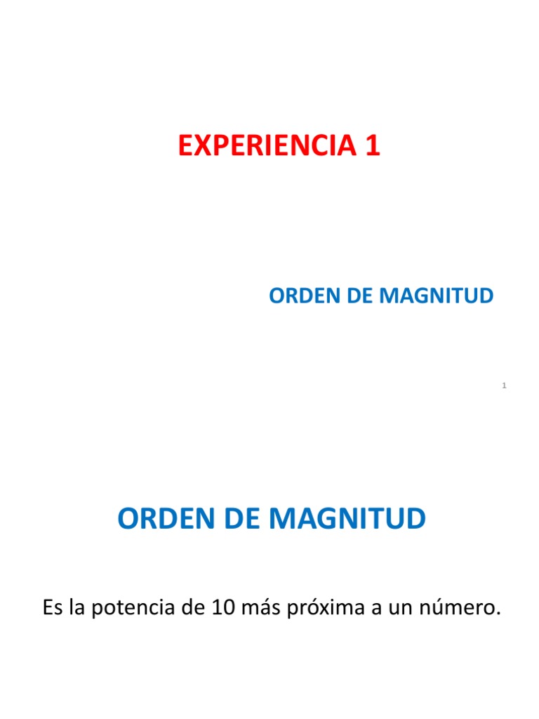 Orden de Magnitud PDF