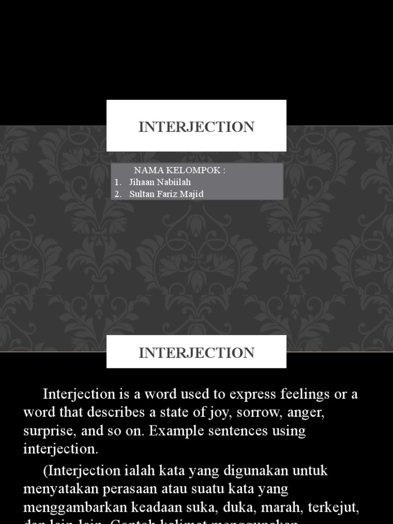 Pengertian dan Contoh Interjection | PDF | Pengembangan Diri