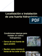 Localización e Instalación de Una Huerta Hidropónica