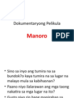 Dokumentaryong Pelikula Manoro