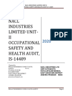 Nacl Industries Limited Unit-II Occupational Safety and Health Audit, IS-14489