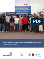 Report of The 2nd Timor-Leste National Aquaculture Forum